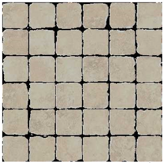 Happy Floors - 2"x2" Pietra D'Assisi Beige Tumbled Mosaic (12"x12" Sheet)