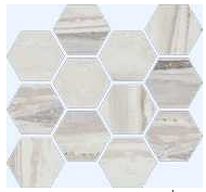 Happy Floors - Exotic Stone Arctic Natural Hexagon Mosaic (12"x14" Sheet)