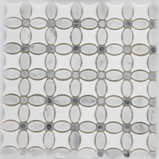 Milstone - Lotus Carrara Mosaic (11.65"x11.65" Sheet)