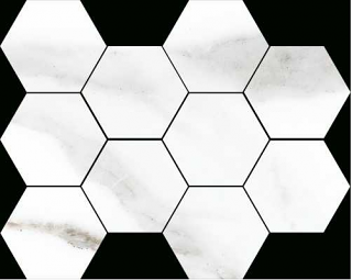 Happy Floors - Alsacia Hexagon Mosaic Tile (8"x10" Sheet)
