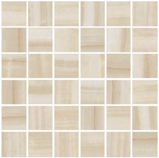 Happy Floors - 2"x2" Onyx Honey Natural Mosaic Tile (12"x12" Sheet)