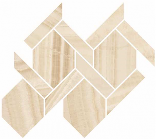 Happy Floors - Onyx Honey Rope Natural Mosaic Tile (13"x14-1/2" Sheet)