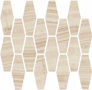 Happy Floors - Onyx Honey Elongated Hexagon Natural Mosaic Tile (12"x12" Sheet)