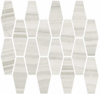Happy Floors - Onyx Milk Elongated Hexagon Natural Mosaic Tile (12"x12" Sheet)
