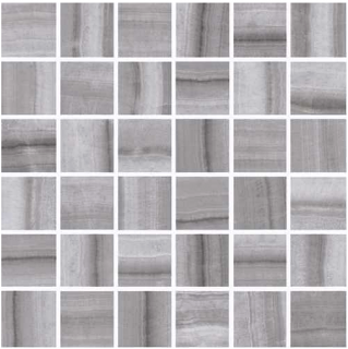Happy Floors - 2"x2" Onyx Silver Natural Mosaic Tile (12"x12" Sheet)