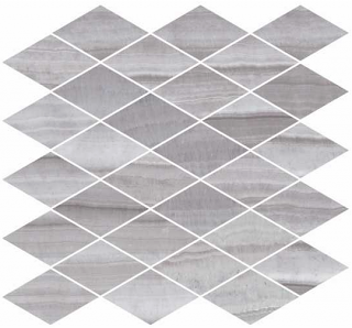 Happy Floors - Onyx Silver Rhomboid Natural Mosaic Tile (12-1/2"x13-1/2" Sheet)