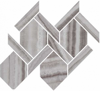 Happy Floors - Onyx Silver Rope Polished Mosaic Tile (13"x14-1/2" Sheet)