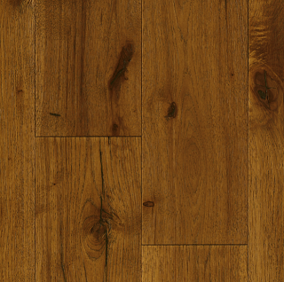 Hartco - TimberBrushed Gold 1/2" thick x 7-1/2" wide Deep Etched Buffalo Creek Hickory Engineered Hardwood Flooring