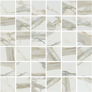 Happy Floors - 2"x2" Stratus Oro Polished Mosaic Tile (12"x12" Sheet)