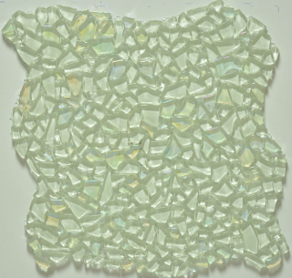 MIlstone - White Broken Piece Glass Mosaic (11"x11" Sheet)