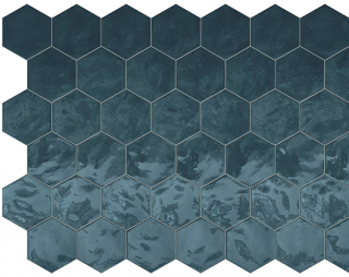 Terratinta - 6" Hexa Ocean Wave Hexagon Glossy Wall Tile TTHXW08G