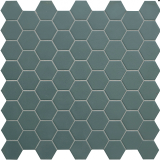 Terratinta - Hexa 1-1/2" Green Echo Hexagon Matte Porcelain Mosaic Tile TTHX07MHN