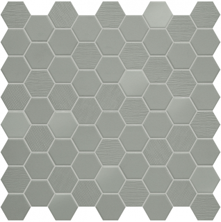 Terratinta - Hexa 1-1/2" Wild Sage Hexagon Mix Porcelain Mosaic Tile TTBST03MHMIX