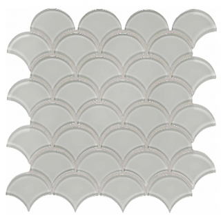 Anatolia - Bliss Element Mist Scallop Glass Mosaic Tile
