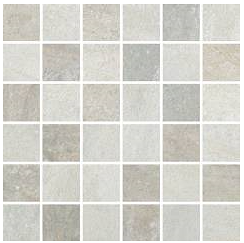 Happy Floors - 2"x2" Lefka White & Grey Mix Mosaic Tile 5117-C (12"x12" Sheet)