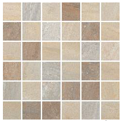 Happy Floors - 2"x2" Lefka Sand, Gold & Walnut Mix Mosaic Tile 5118-C (12"x12" Sheet)