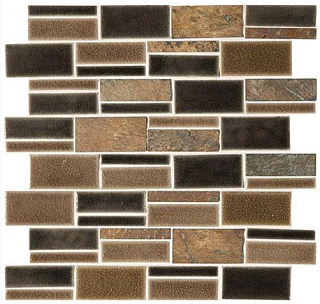 Marazzi - Midpark Bark 3"xRandom Rectangle Mosaic Tile (13"x12" Sheet)