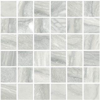 Happy Floors - 2"x2" Macaubas Pearl Natural Porcelain Mosaic Tile (12"x12" Sheet)