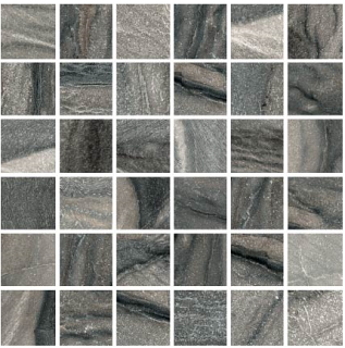 Happy Floors - 2"x2" Macaubas Twilight Natural Porcelain Mosaic Tile (12"x12" Sheet)