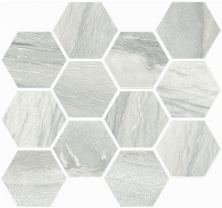 Happy Floors - Macaubas Pearl Polished Hexagon Mosaic Tile (12"x14" Sheet)