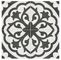 Anatolia - 8"x8" Form Lotus Monochrome Deco Porcelain Tile (Matte Finish)
