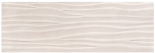 Happy Floors - 12"x36" Titan Ivory Wave Glossy Wall Tile (Rectified Edges)
