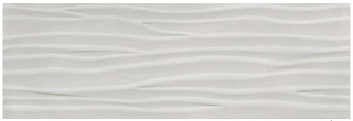 Happy Floors - 12"x36" Titan White Wave Glossy Wall Tile (Rectified Edges)