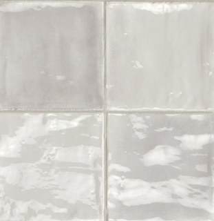 Sartoria - 6"x6" TSquare Half Moon Glossy Ceramic Wall Tile TTTSW02G