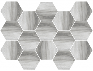 Happy Floors - Tasmania Hail Natural Hexagon Mosaic Tile (10"x14" Sheet)