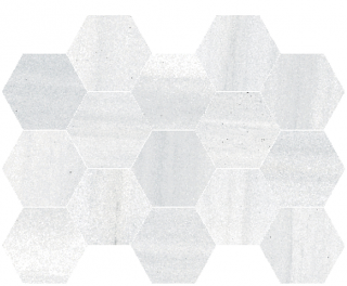 Happy Floors - Macael Blanco Natural Hexagon Mosaic Tile (10"x14" Sheet)