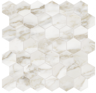 Anatolia - 2" La Marca Calacatta Paonazzo Honed Hexagon Mosaic Tile
