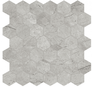 Anatolia - 2" La Marca Paradiso Argento Honed Hexagon Porcelain Mosaic Tile