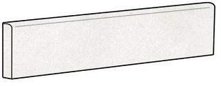 Iris - 4"x24" Brooklyn Cemento White Honed Bullnose Tile