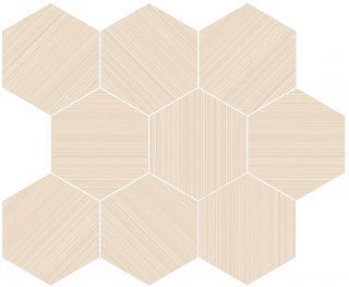 Happy Floors - NeoStile 2.0 Ekru Hexagon Mosaic Tile (11-1/2"x14" Sheet)