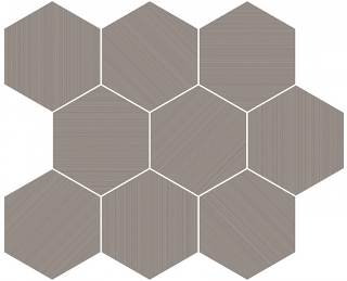 Happy Floors - NeoStile 2.0 Ash Hexagon Mosaic Tile (11-1/2"x14" Sheet)