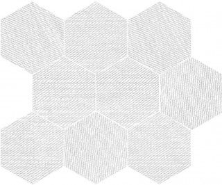 Happy Floors - NeoStile 2.0 Chalk Hexagon Mosaic Tile (11-1/2"x14" Sheet)