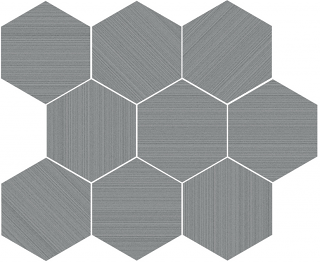 Happy Floors - NeoStile 2.0 Silver Hexagon Mosaic Tile (11-1/2"x14" Sheet)
