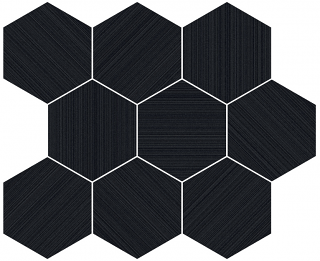Happy Floors - NeoStile 2.0 Grafite Hexagon Mosaic Tile (11-1/2"x14" Sheet)