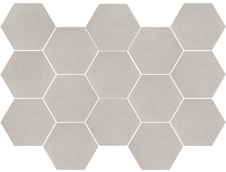 Happy Floors - Newton White Natural Porcelain Hexagon Mosaic Tile (10"x14" Sheet)