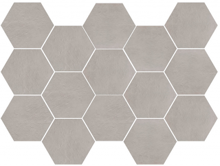 Happy Floors - Newton Pearl Natural Porcelain Hexagon Mosaic Tile (10"x14" Sheet)