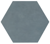 Marazzi - 8"x8" Moroccan Concrete Blue Gray Porcelain Hexagon Tile MC54