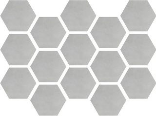 Happy Floors - Etna Perla Porcelain Hexagon Mosaic Tile (10"x14" Sheet)
