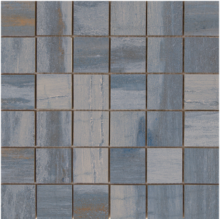 Happy Floors - 2"x2" Fossil Blue Porcelain Mosaic Tile (12"x12" Sheet)