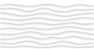 Anatolia - 12"x24" Linea White Sculpted Oblique Glossy Ceramic Wall Tile (Rectified Edges)