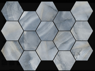 Happy Floors - Athena Cielo Natural Porcelain Hexagon Mosaic Tile (10"x14" Sheet)