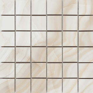 Happy Floors - 2"x2" Athena Miel Natural Porcelain Mosaic Tile (12"x12" Sheet)