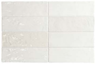 Equipe - 2-1/2"x8" La Riviera Blanc Glossy Ceramic Wall Tile