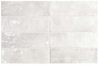 Equipe - 2-1/2"x8" La Riviera Gris Nuage Glossy Ceramic Wall Tile