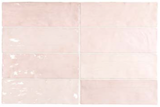 Equipe - 2-1/2"x8" La Riviera Rose Glossy Ceramic Wall Tile