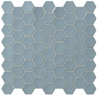 Terratinta - Hexa 1-1/2" Azure Mist Hexagon Matte Porcelain Mosaic Tile